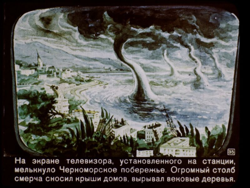 Imagen de 1960 de un panel que imaginaba la Unión Soviética en el año 2017 (via Sergey Pozdnyakov)
